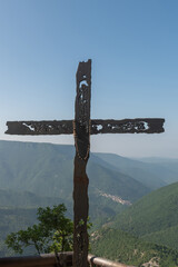 In lontananza Vallepietra vista dal Santuario della Santissima Trinità - Roma - Lazio - Italia