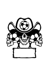 football tete de mort pancarte chaine ajouter texte