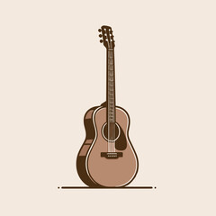 Fototapeta premium Simple Illustration of an Acoustic Guitar