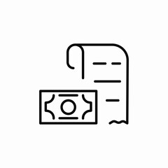 cash receipt icon sign vector