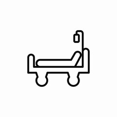 clinic bed icon sign vector