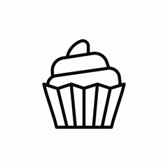 cupcake snacks icon sign vector
