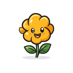 Obraz premium Cute cartoon flower (2)