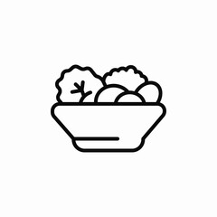 salad meal icon sign vector