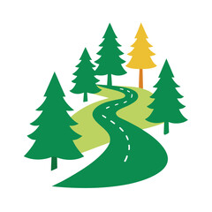 set of christmas trees