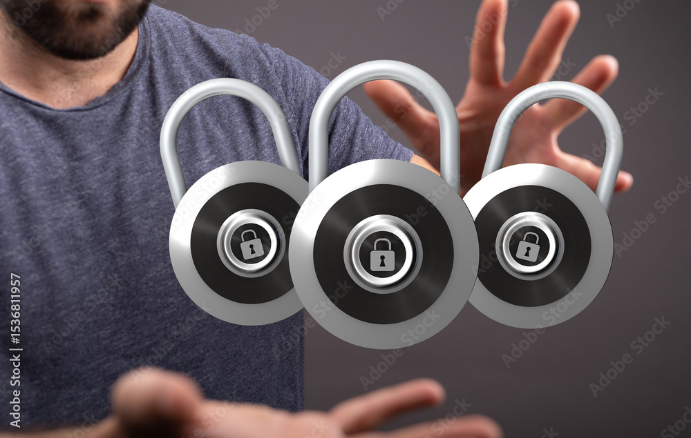 Aufkleber Secure your digital assets with robust multi-layered protection.  Enhanced data privacy and security.