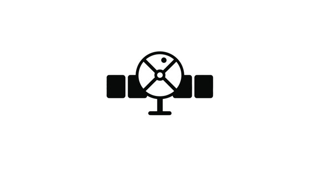 Satellite Icon: Minimalist Design for Space Exploration