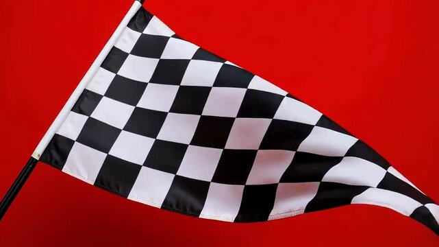 checkered flag on black background