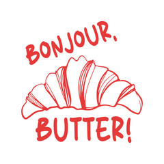 Bonjour, Butter svg, Bonjour, Butter t-shirt design, © Bundle_designer
