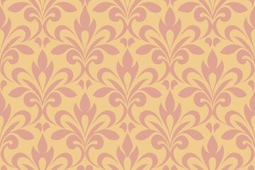 Fototapeta premium Elegant Damask Seamless Pattern Vintage Floral Design for Backgrounds and Textiles