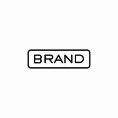 brand stamp icon sign vector