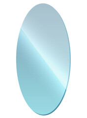 Realistic reflection transparent screen frame shiny sheet clear glass plate with light from sunlight.