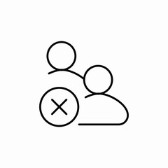 group remove icon sign vector