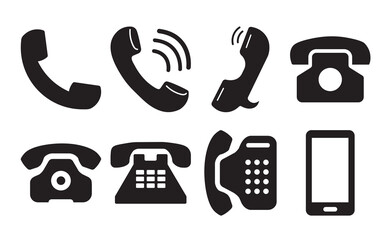 Phone call icon set. Vector illustration
