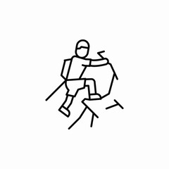 mountain climbing icon sign vector