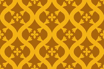 Elegant Golden Floral Pattern Seamless Texture Design for Backgrounds and Prints