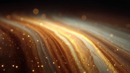 Obraz premium Golden ethereal wave design