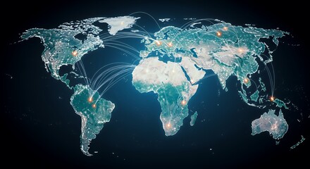 Global Network Connections: A Visualization of Worldwide Interconnectivity