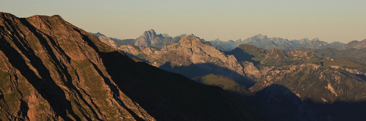 Simmental Valley and Gastlosen mountain range seen from Niesen, Switzerland.