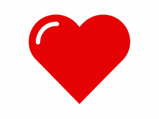 red heart flat icon  the symbol of love  simple vector illustration