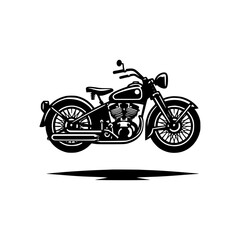 Obraz premium Vintage motorcycle classic bike design illustration