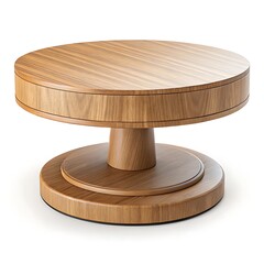 Round Wooden Cake Stand: Rustic Pedestal Display for Bakery, Dessert Table, Home Decor AI generated