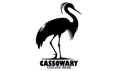 Cassowary icon. cassowary vector illustration, cassowary logo design and cassowary isolated on white background