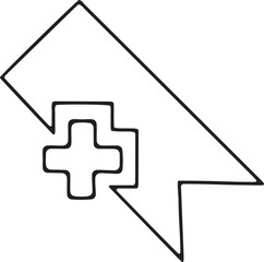 vector arrow icon on gray background