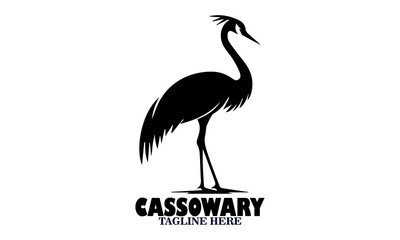 Obraz premium Cassowary icon. cassowary vector illustration, cassowary logo design and cassowary isolated on white background