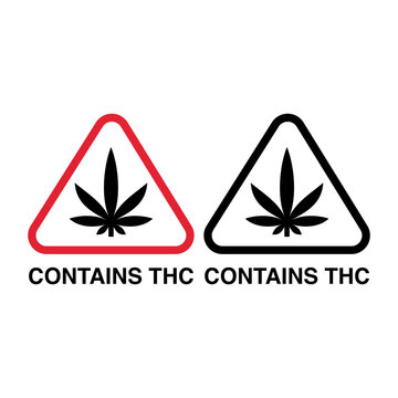  Contains thc warning sign vector
