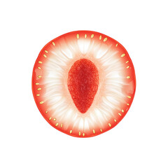 Cross Section of a Strawberry Revealing its Inner Structure