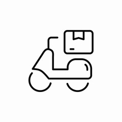 scooter delivery icon sign vector