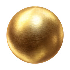 A striking golden orb with a polished brushed metallic texture that creates a captivating minimalist visual appeal