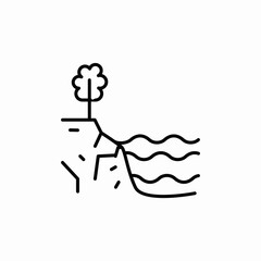 water body level icon sign vector