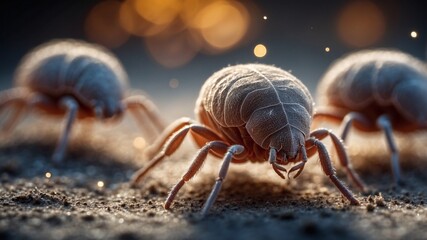 macro shot of detailed insect with blurred background