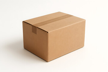 Plain cardboard shipping box for product presentation