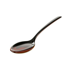 Single Spoon of Dark Liquid, Close-up Studio Shot