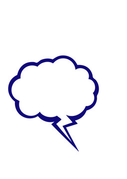 bulle eclair nuage ajouter texte vide