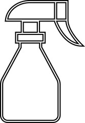 Spray bottle black flat vector icon, Cleaning spray bottle vector silhouette, modern clean and Fresh sanitizing product design, Useful for various applications like household template elements,