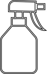 Spray bottle black flat vector icon, Cleaning spray bottle vector silhouette, modern clean and Fresh sanitizing product design, Useful for various applications like household template elements,