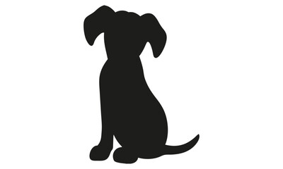 Adorable Puppy Silhouette A Simple, Elegant Dog Illustration