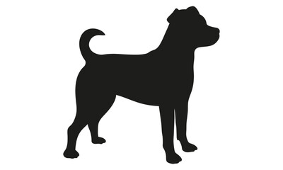 Majestic Canine Silhouette A Striking Black Dog Illustration
