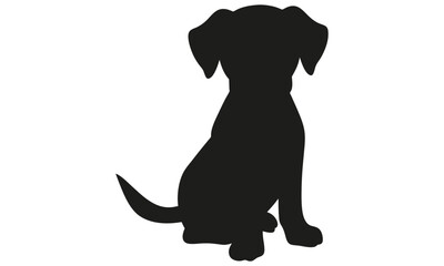 Adorable Puppy Silhouette A Simple, Elegant Dog Image for Your Projects