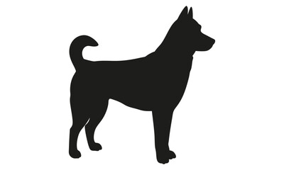 Elegant Dog Silhouette A Clean, Minimalist Vector Illustration