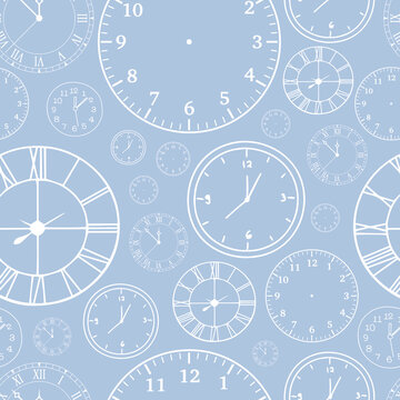 Stylish beautiful clock vector pattern. Time, watch, schedule, business, management, plan, work and urgency concept. Vector illustration