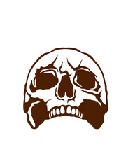 tete de mort crane halloween dessin face