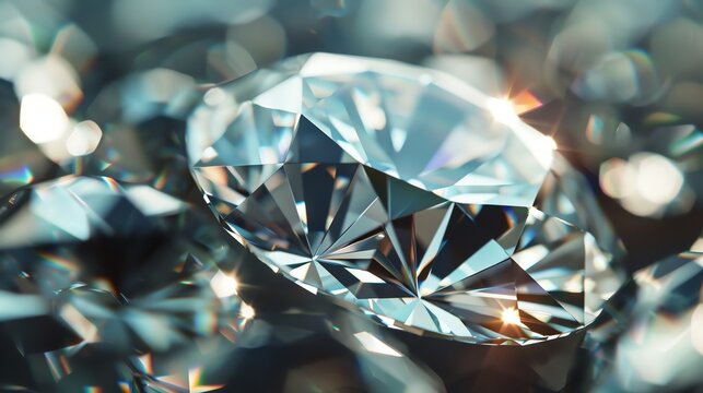 This is a stunning close-up image of a sparkling diamond.