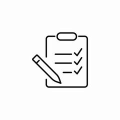 checklist fill icon sign vector