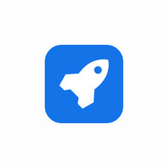 rocket boost icon sign vector