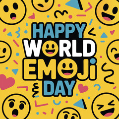 World emoji day vector illustration for international emoji day .